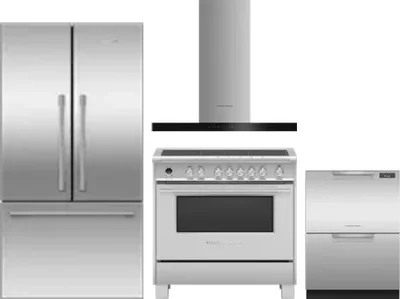 4 Piece Package Includes Refrigerator, Range, Hood And Dishwasher